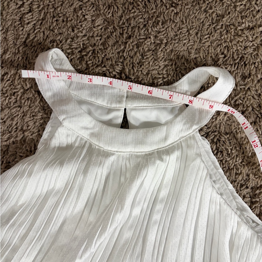 Lulus Tier and Far White Tiered Pleated Halter Midi Dress - Picture 7 of 11